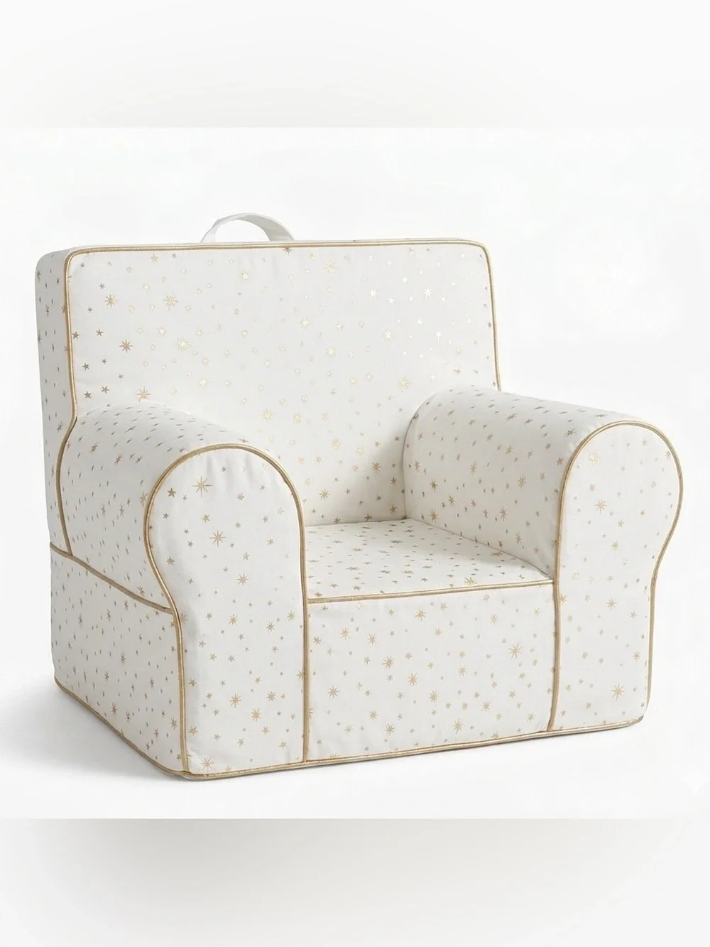NWOT Pottery Barn Kids PBK Metallic Star My First Anywhere Chair slipcover,white